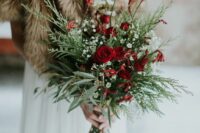 a simple winter wedding bouquet