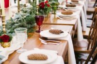 an awesome christmas wedding tablescape