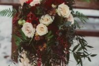 a gorgeous Christmas wedding bouquet