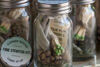 15 a fire starter kit is a great DIY favor for a fall or winter wedding and it can have a fantastic forest smell