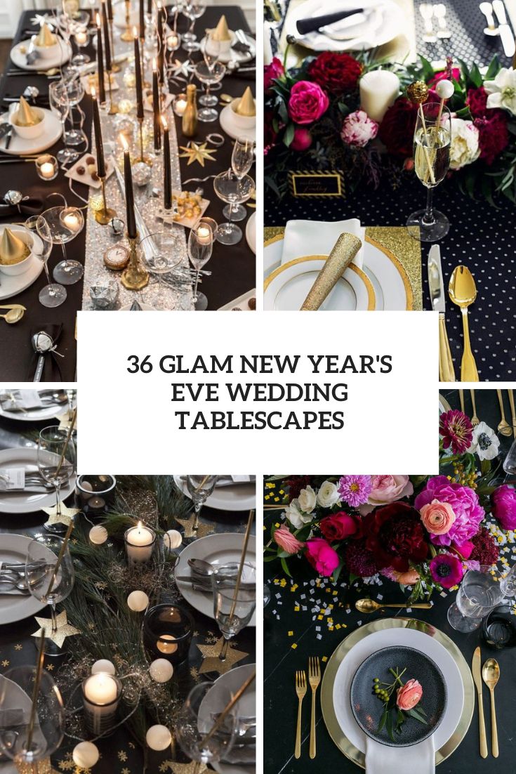 36 Glam New Year’s Eve Wedding Tablescapes