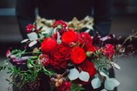 a gorgeous halloween wedding bouquet
