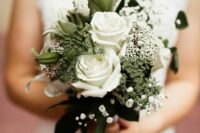 a cute bouquet with baby’s breath
