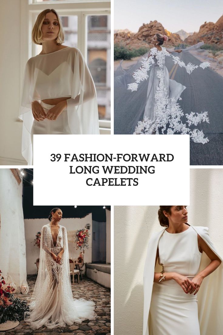 fashion forward long wedding capelets cover