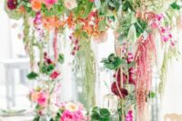 45 jaw-dropping secret garden wedding centerpieces of greenery and lots of colorful blooms, from bottom to the top are fantastic