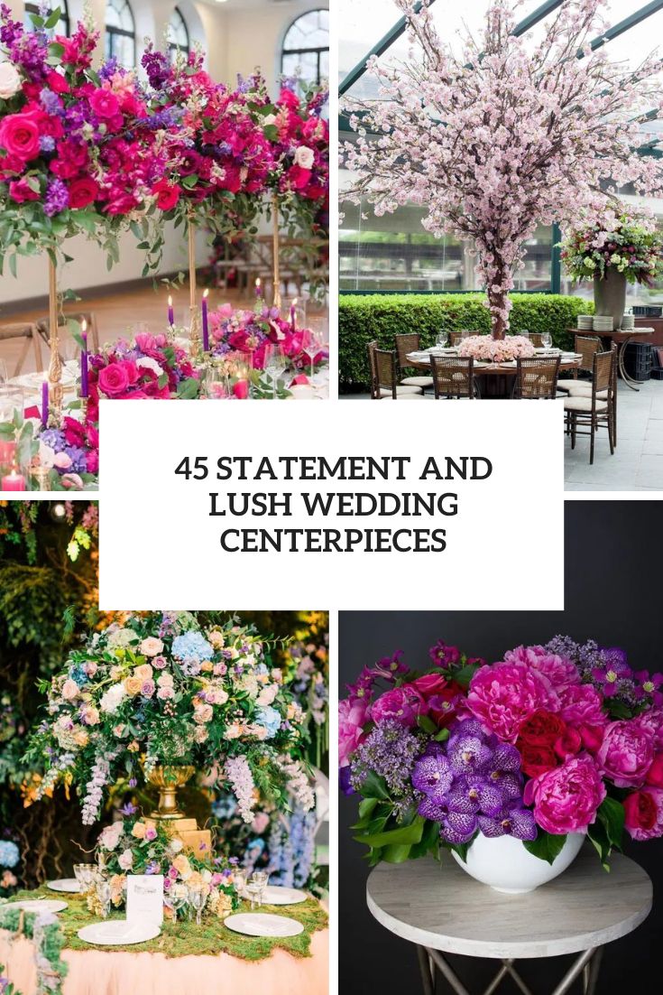 statement and lush wedding centerpieces cover