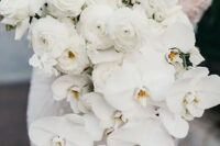 a gorgeous cascading wedding bouquet