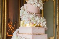 a lovely geometric wedding cake