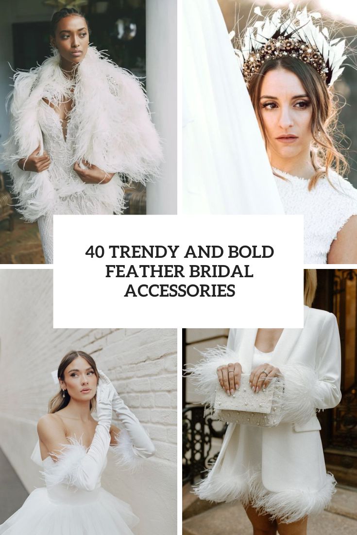 trendy and bold feather bridal accessories cover