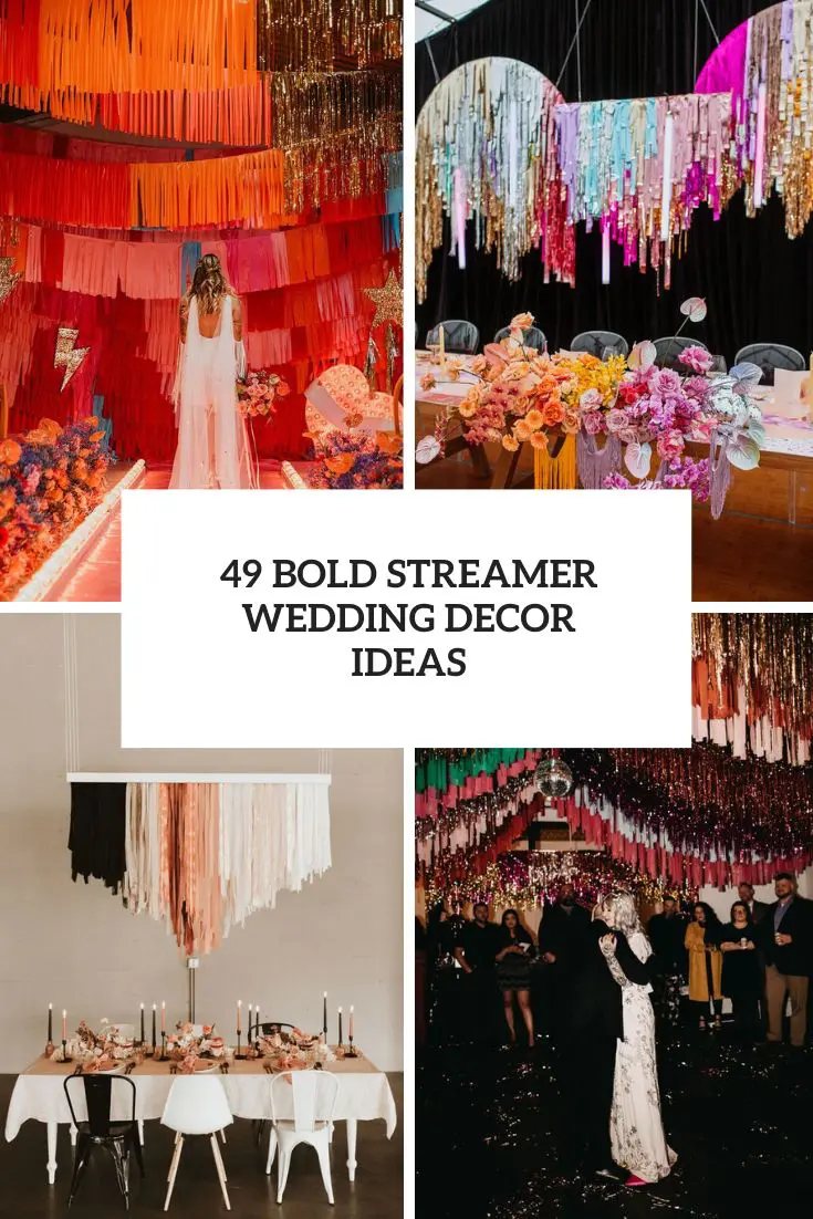 bold streamer wedding decor ideas cover