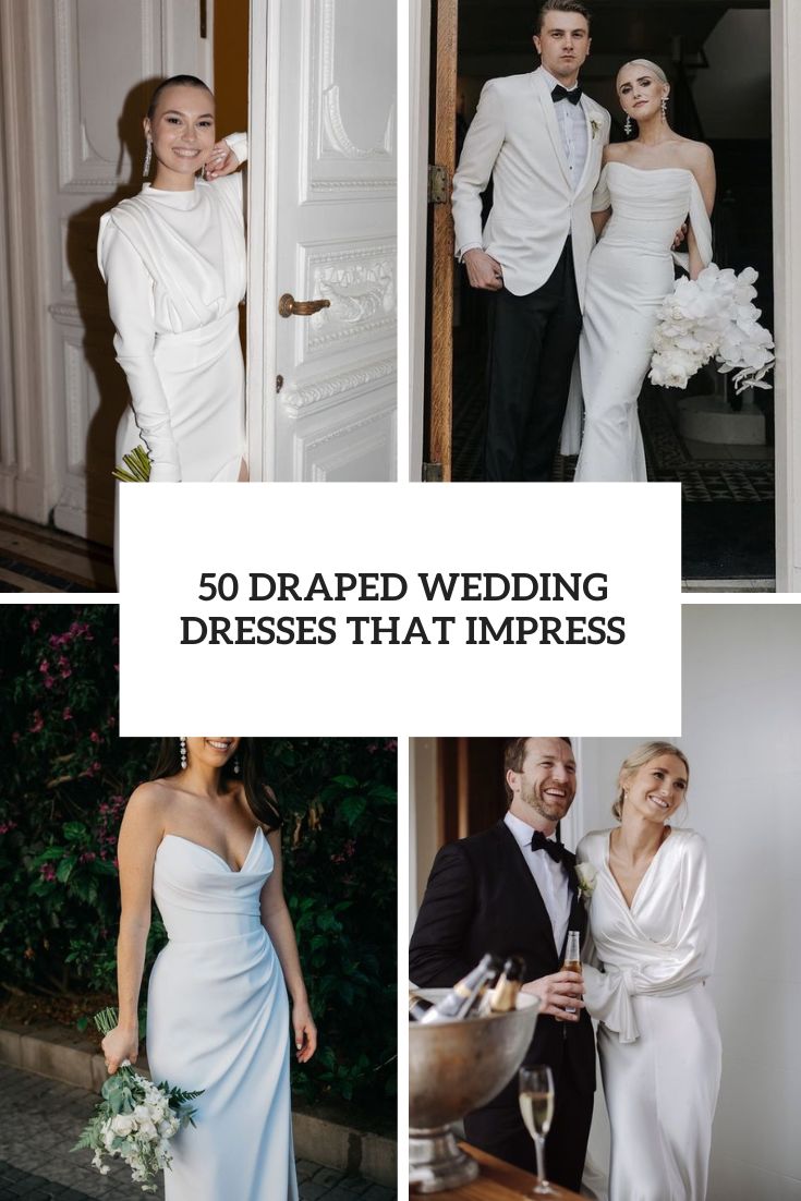 draped wedding dresses that impress cover