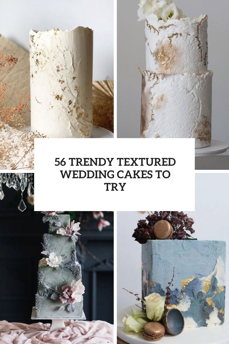 56 Monochromatic Textured Wedding Cakes To Try