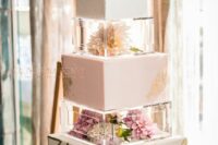 a modern geometric wedding cake
