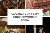 30 casual and tasty brownie wedding cakes cover