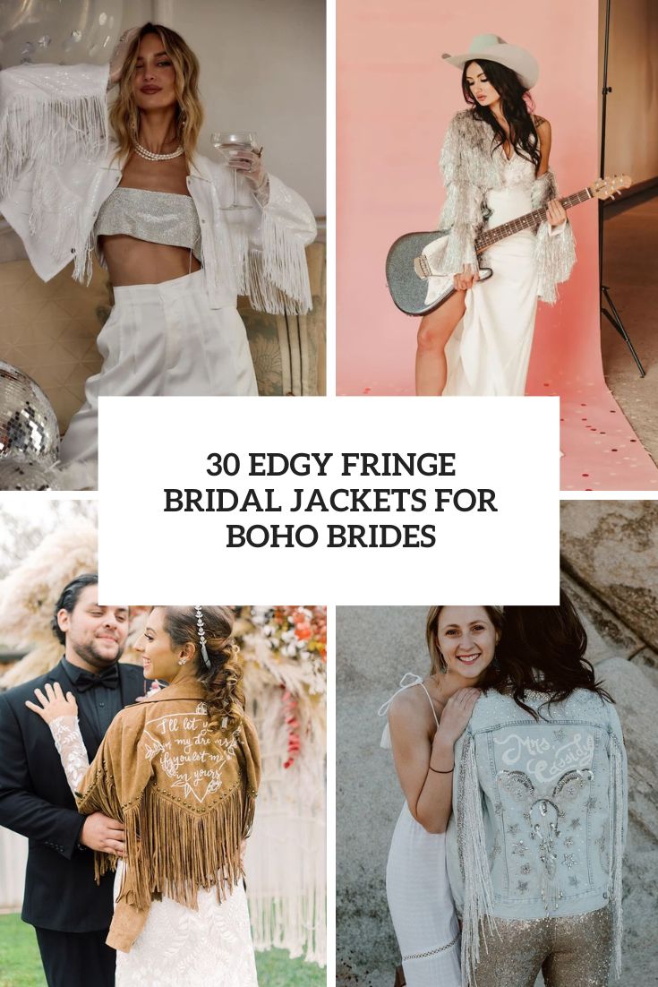 edgy fringe bridal jackets for boho brides cover