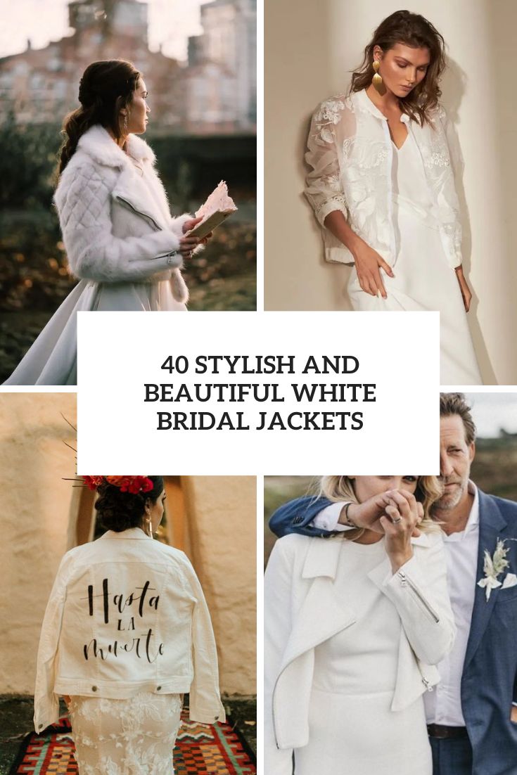stylish and beautiful white bridal jackets cover