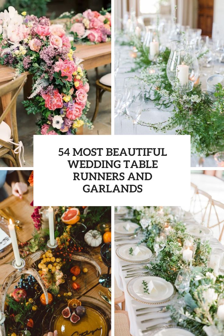 most beautiful wedding table runners and garlands cover