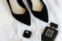 03 black velvet shoes are pure timeless elegance for any bridal look, velvet is number one for the fall and winter