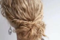 06 a low bun with straightened hair and locks down is an exquisite option to rock at a wedding