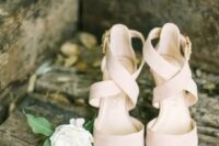 12 neutral criss cross strap wedding shoes will be a nice match to many summer bridal looks