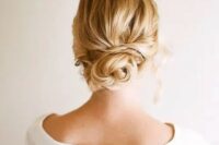 15 a simple twisted low bun is suitable for long and medium length hair