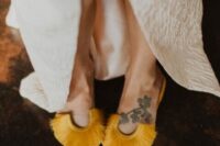 15 yellow flat shoes with fringe are amazing for a rad bridal look