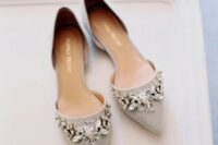 18 grey embellished flats are an amazing option to rock on a big day as they are super comfortable