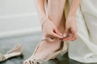 19 nude embellished sandals with ankle straps are a great idea for summer as they are comfortable for wearing during heat