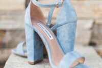 26 comfy powder blue shoes with block heels for something blue at the wedding