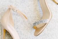 28 classy nude wedding shoes with embellished tops and high heels are fantastic for a glam bridal look