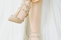 47 these nude spiked Valentino heels are an absolutely timeless idea for a wedding and not only