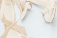 50 delicate and chic nude wedding shoes with a knot strap are amazing for a lovely and subtle bridal look