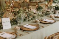 a cute rustic wedding tablescape