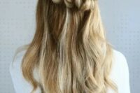 33 a half up pull through braided hairstyle is a stunning idea to try if your hair is long enough