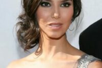 39 a stylish wavy and twisted side updo with a volume on top is a chic and romantic idea for a gal with medium length hair