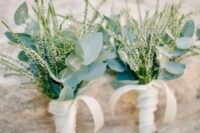 43 cool sage green boutonnieres will refresh grooms’ and groomsmen’s looks
