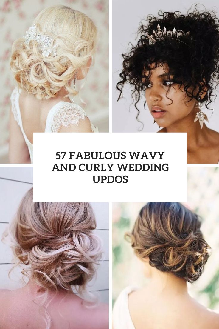 57 Fabulous Wavy And Curly Wedding Updos