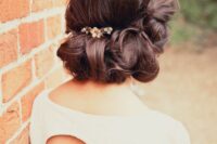 a lovely hairstyle with a small hairpiece