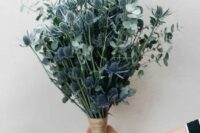 a lovely eucalyptus wedding bouquet