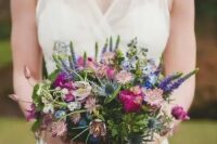 a lovely wedding wildflower bouquet