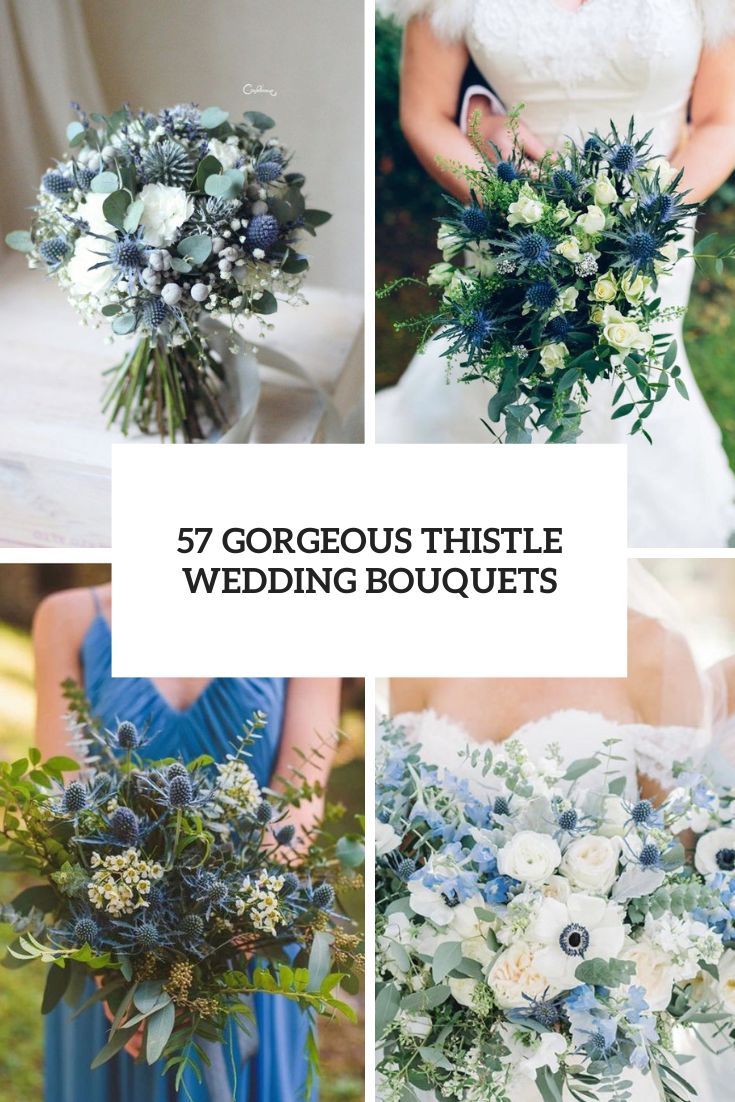 gorgeous thistle wedding bouquets cover
