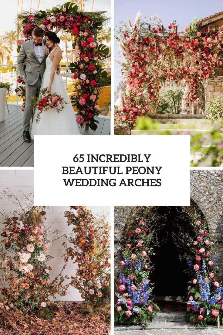 65 Incredibly Beautiful Peony Wedding Arches