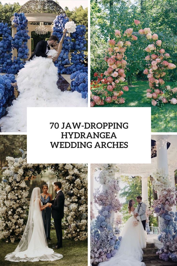 70 Jaw-Dropping Hydrangea Wedding Arches