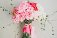 a lovely pink wedding bouquet