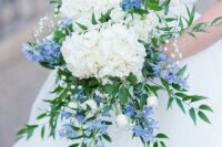 a lovely cascading wedding bouquet