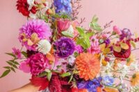 a gorgeous colorful wedding bouquet