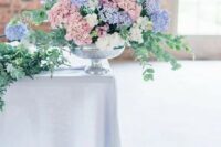 a lovely pastel wedding centerpiece