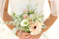 a cute small wedding bouquet