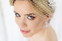 13 a refined vintage birdcage veil is a perfect solution for a sophisticated bridal look, and it’s great on wedding updos
