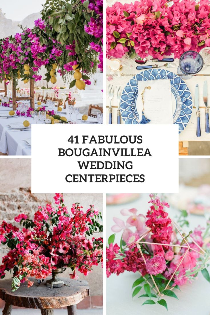 fabulous bougainvillea wedding centerpieces cover